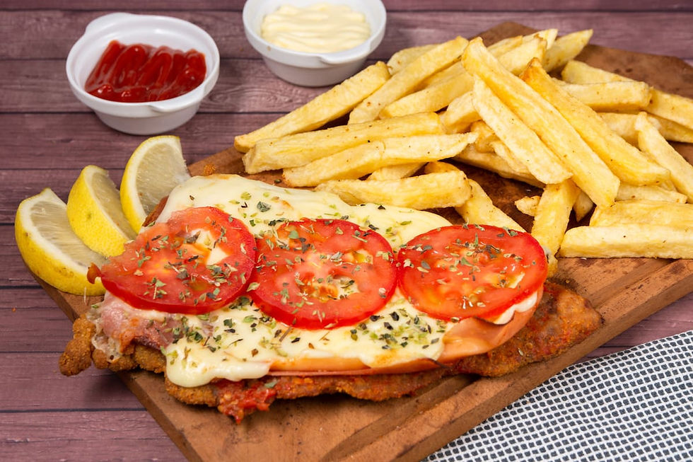 Milanesa napolitana con papas